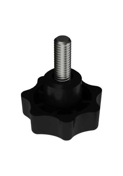 Cateksss Sıkma Ayar Vidası 40 Mm M8x50 Polyemid Siyah - 6 Lı Paket