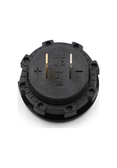 Su Geçirmez Dc 6v / 48v Voltmetre Yuvarlak Panel Tip Montajlanabilir Dijital Kırmızı Renk Led