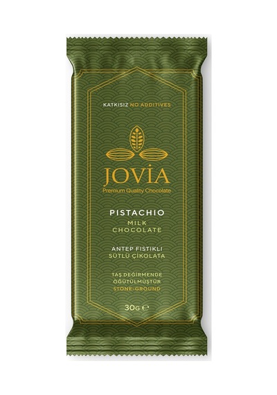 Jovia Premium Sütlü Antep Fıstıklı Çikolata 30 G - 8 Adet Tarı