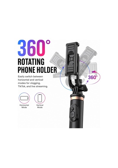 Hepu Hp T17 Bluetooth,kumanda Özellikli Ayarlanabilir Uzunluk Stabil Selfi Çubuğu 73 Cm