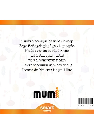 Karabiber Mum Esansı 47873 1 Litre Şeffaf