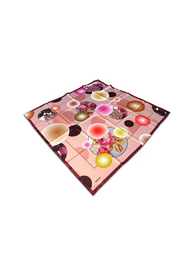 Aker Pudra Karma Desen Tivil İpek Eşarp 8806713-941