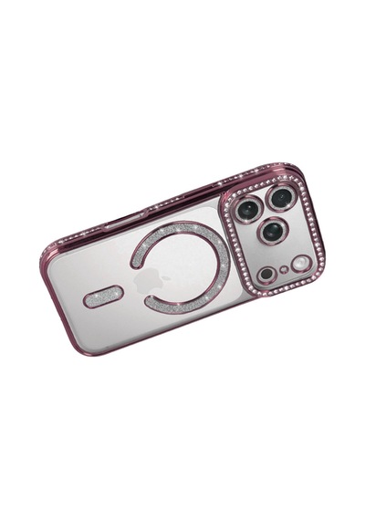 Apple, Uyumlu iPhone 17 Pro Max Joke Simli Magneticsafe Kılıf Pembe