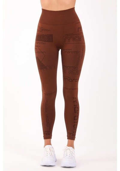 Maraton Active Slimfit Kadın Koşu Sepya Tayt 812092-sepya