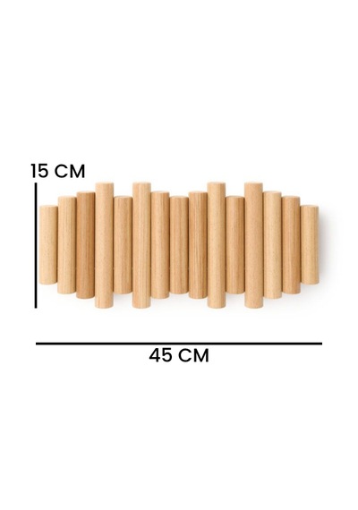 Minimalist Doğal Ahşap Duvar Askısı