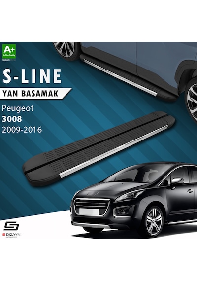 S-dizayn Peugeot 3008 S-line Krom Yan Basamak 183 Cm 2009-2016