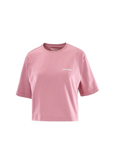 Salomon Short Ss Tee Relaxed W 2053 Pembe
