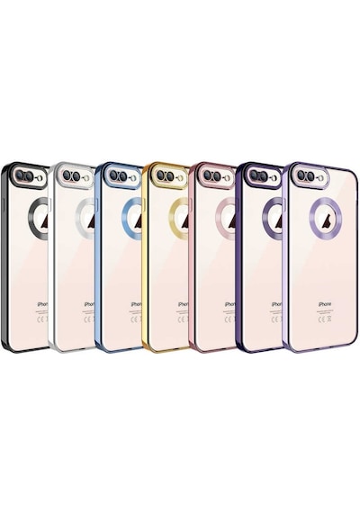 Apple Uyumlu iPhone 7 Plus - Kılıf Kamera Korumalı Logo Gösteren Omega Kapak