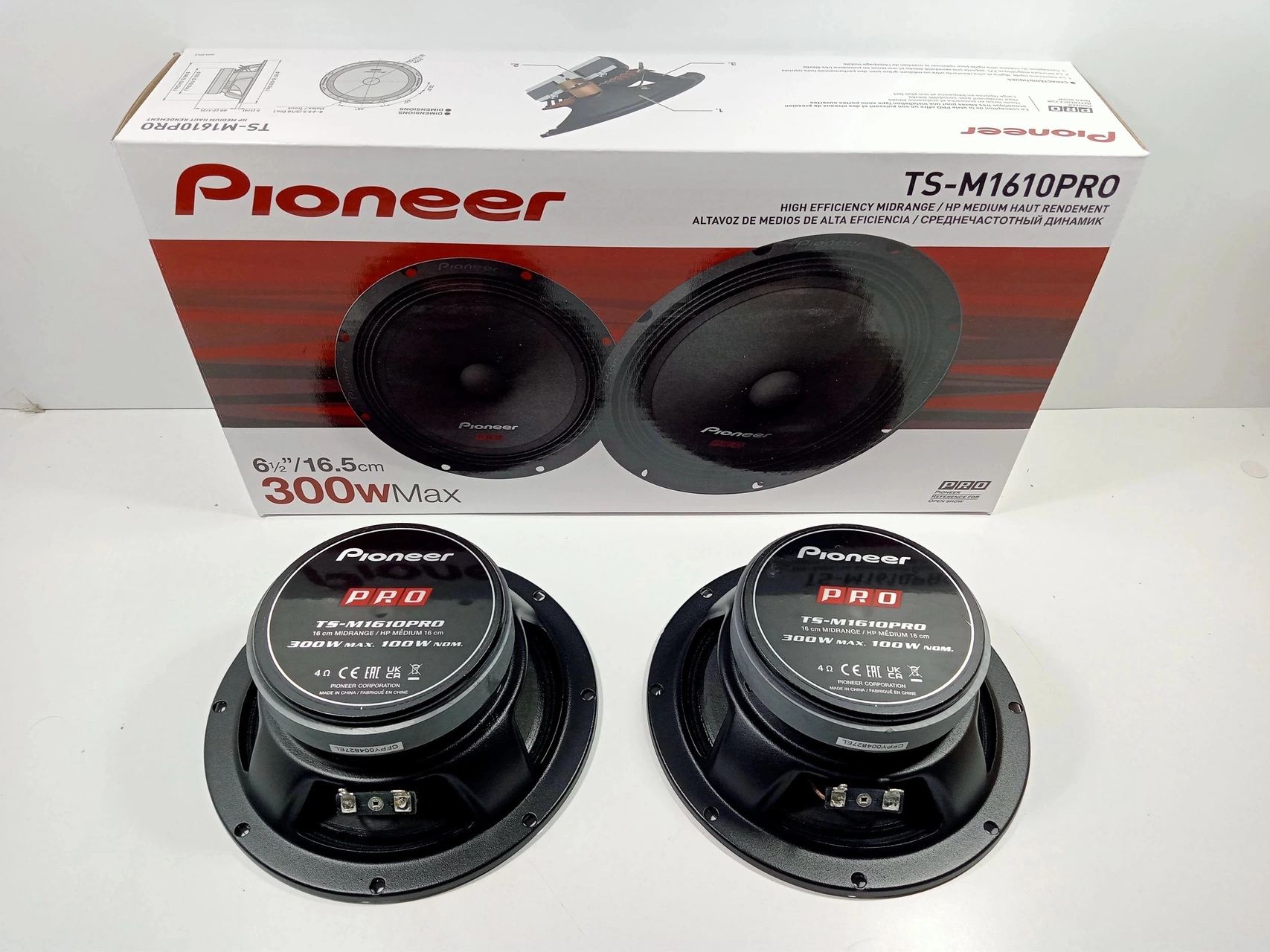 Pioneer Midrange 16cm - Pro Seri Pioneer Ts-m1610pro 16cm Midrange - 300w 100rms