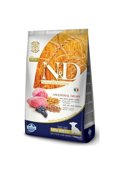 N&d Mini Puppy Düşük Tahıllı Kuzu Etli Ve Yaban Mersinli Yavru Köpek Maması 7 Kg