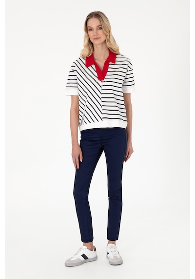 U.S. Polo Assn. Kadın Lacivert Toothpick Fit Kanvas Pantolon 50299110-VR033