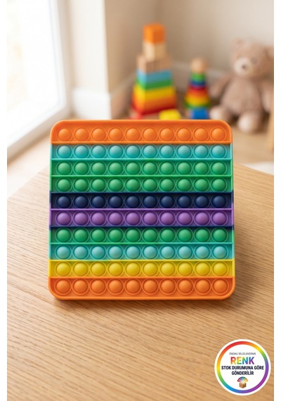 Pop It Duyusal Zeka Oyuncağı Çarpım Tablosu Kabarcık Patlatma Stres Rahatlatıcı Kare 20x20 Cm