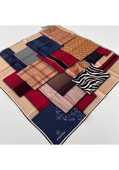 Vissona Twill İpek Eşarp Ipk4901-27340 Çok Renkli