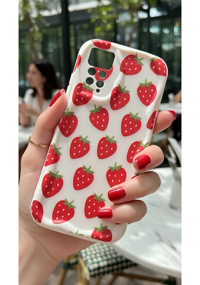 Redmi Note 12 Pro 4g Ve Redmi Note 11 Pro Uyumlu Sevimli Çilek Desenli Lansman Kılıf