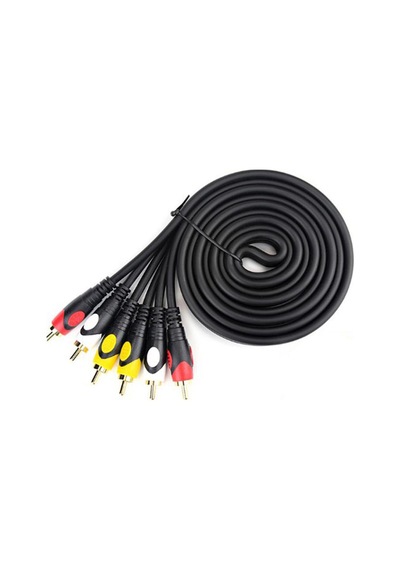 10M 3 Rca To 3Rca Ses Video Sinyal Kablosu - Özel Bakır Seri