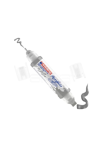 Edding 5400 Akrilik Marker Kalem Çift Uçlu 3d Double Liner 923 Gümüş