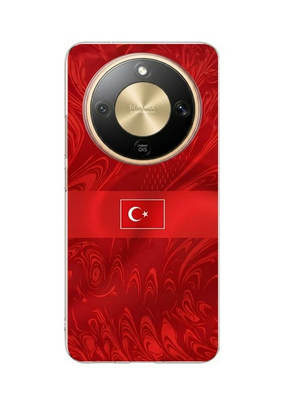 Honor Magic 8 Lite Uyumlu Türk Milli Takım Desenli Forma Baskılı Silikon Kılıf Renkli