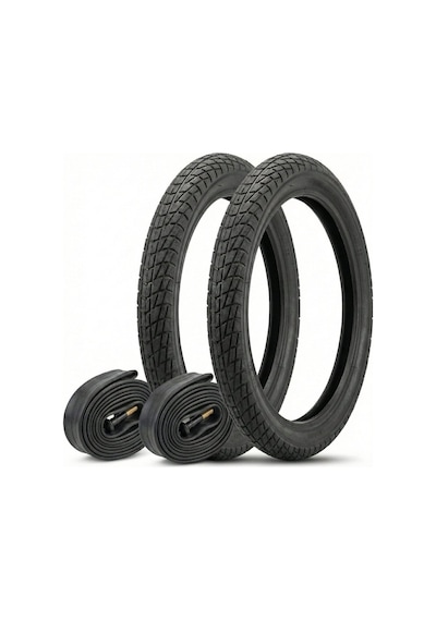 Bike Sky Black Cat Zırhlı Ön Arka Set İç Dış Lastik 20x1.95 5 Mm Zırh Kalınlığı, Elektrikli Bisikl