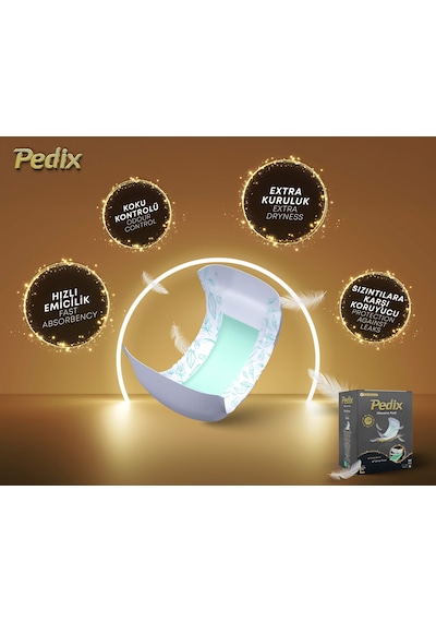 Pedix Premium Mesane Pedi Unısex Büyük Boy Large L 120 Adet Diğer