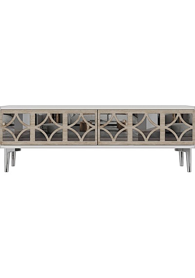 Tsa1236bts Öz Tv Sehpası Beyaz-traverten-silver 120cm Tsa1236bts Öz Tv Sehpası Beyaz-traverten-silver 120cm