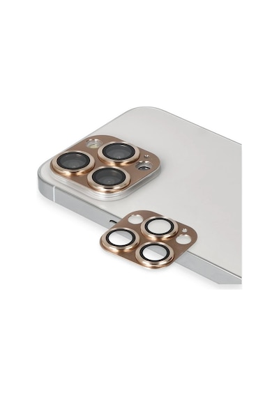 Mey İthalat İphone 13 Pro Max Pers Alüminyum Kamera Lens - Gold