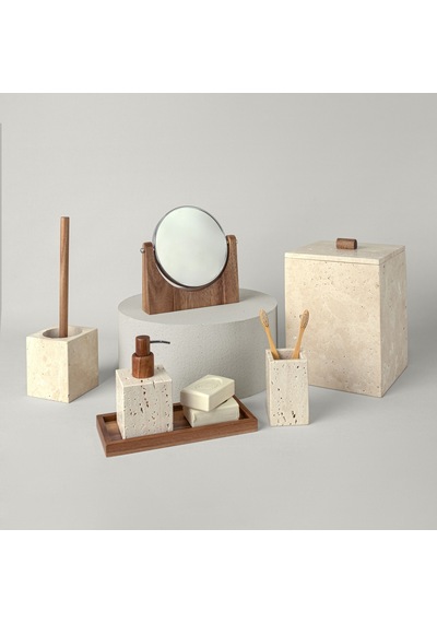 Linens Marble 8,3x8,3x15,2 Cm Sıvı Sabunluk Çok Renkli