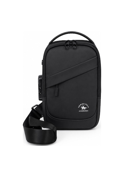 Newish Polo Erkek Siyah Usb Çıkışlı Çapraz Askılı Omuz Ve Bel Çantası - New422
