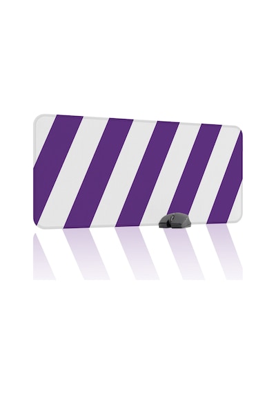 Mor Beyaz 90x40 Xxl Taraftar Gaming Oyuncu Mouse Pad Kaymaz Taban Büyük Klavye Fare Altlığı Şerit