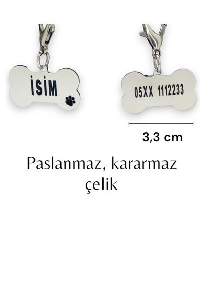 İsimli, Yavru Ve Küçük Irk Köpek Tasması, 1,5 Cm, Kişiye Özel Çlk Kırmızı
