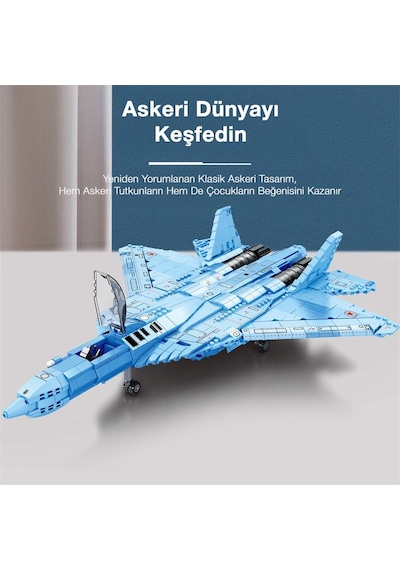 Reobrix Fighter Aircraft Russian Sukhoi Su-57 33030 Brick Yapım Seti