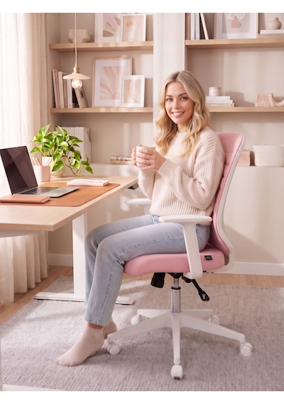 Zeon Büro Ofis Sistemleri // Comfort Milkshake Ofis Çalışma Koltuğu Pembe - Beyaz Zeon Büro Ofis Sistemleri // Comfort Milkshake Ofis Çalışma Koltuğu Pembe - Beyaz