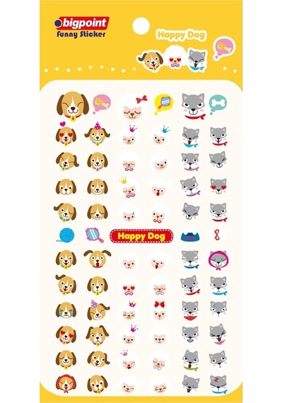 Bigpoint Sticker Mutlu Köpekler X 15 Adet
