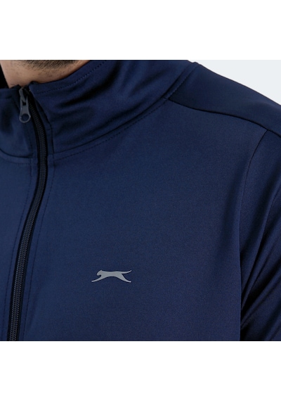 Slazenger RARELY Erkek Fermuarlı Dik Yaka Cepli Lacivert Eşofman Takımı