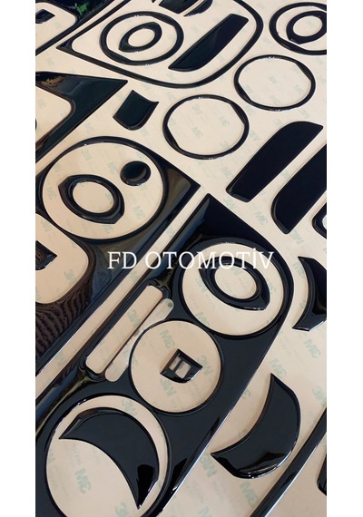 Fiat Fiorino Full Set Torpido, Konsol, Trim, Göğüs Kaplama Seti Piano Black Renk