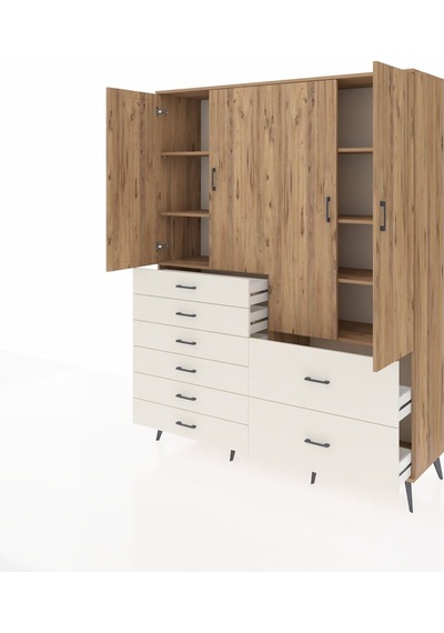 Hyperion Gardrop 7 Raflı 8 Çekmeceli 4 Kapaklı 176x44x221 Çam-çam/aytaşı Çam/aytaşı Hyperion Gardrop 7 Raflı 8 Çekmeceli 4 Kapaklı 176x44x221 Çam-çam/aytaşı Çam/aytaşı