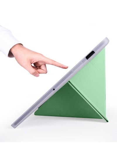 Apple Uyumlu iPad 10.5 Inc 7. Nesil Kılıf Kalemlikli Premium Standlı Katlanabilir Kılıf Trifolding Kılıf