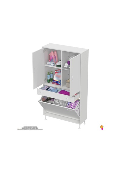 Modilayn Yeni Afra 90x173x32,5 Cm' Lik 1 Çekmece, 3 Göz Sepet, 2 Kapak, 4 Raf Dar Alan Banyo Dolabı Beyaz Modilayn Yeni Afra 90x173x32,5 Cm' Lik 1 Çekmece, 3 Göz Sepet, 2 Kapak, 4 Raf Dar Alan Banyo Dolabı Beyaz