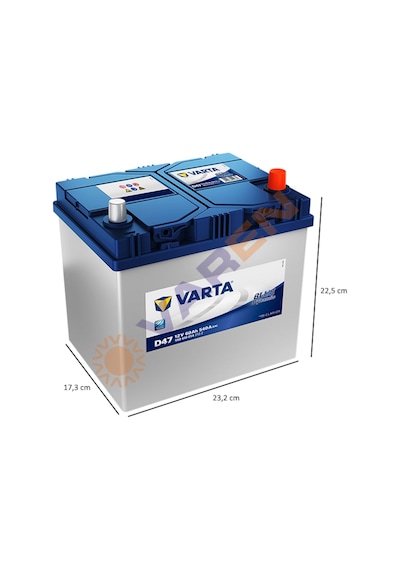 Varta Akü 12V 60Ah Amper D47 / 516895219