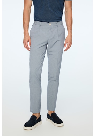 Morven Erkek Lacivert Poliviskon Trend Desenli Slim Fit Lastikli Pantolon 26ys003004200 Lacivert
