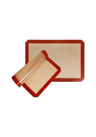 Profesyonel Yanmaz Yapışmaz Yıkanabilir Silikon Pişirme Matı 30x40 Cm, Kahverengi