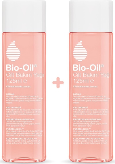 Bio-Oil Çatlak Karşıtı & Leke Karşıtı Nemlendirici Cilt Bakım Yağı 125  ML - 2 Adet Set