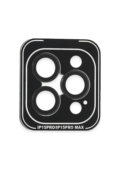 Joko Apple İphone 15 Pro Max Pvd Metal Kamera Lens Darbeye Dayanıklı Tam Uyumlu - Siyah
