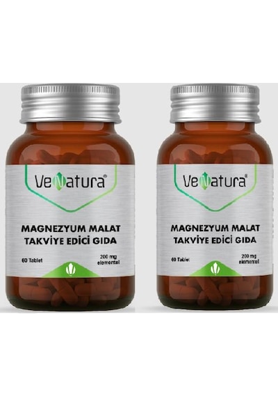 Venatura Magnezyum Malat Takviye Edici Gıda 2 x 60 Tablet
