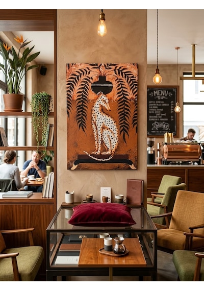 Tablo 60x90 Cm Büyük Boy Kafe Ve Salon Hediyelik Duvar Aksesuarı Açık Bej