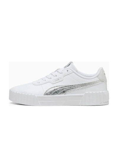 Puma Carina 3.0 Metallic Whisper Kadın Sneakers Spor Aayakkabı 40451101 Beyaz
