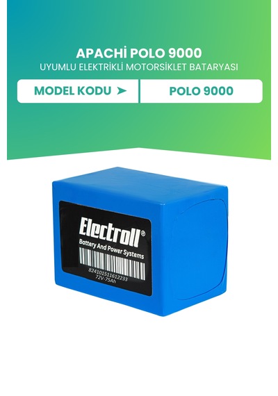 Apachi Polo 9000 Uyumlu Batarya Ultra Yüksek Kapasite Lifepo4 72v 75ah Elektrikli Motosiklet Bataryası