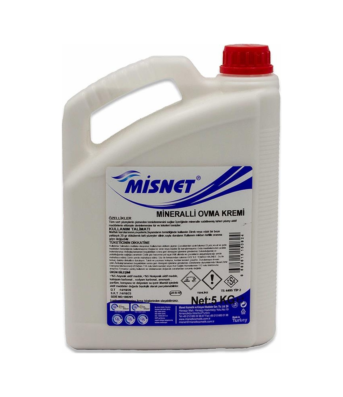 Misnet Mineralli Sıvı Ovma Kremi 5 KG