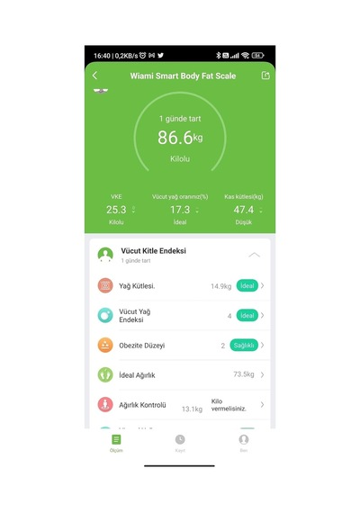Akıllı Yağ Ölçer Bluetooth Tartı