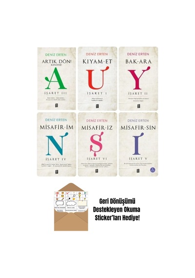 Deniz Erten Tam Set 6'lı Kitap Uyanış Seti + Okuma Sticker'ları