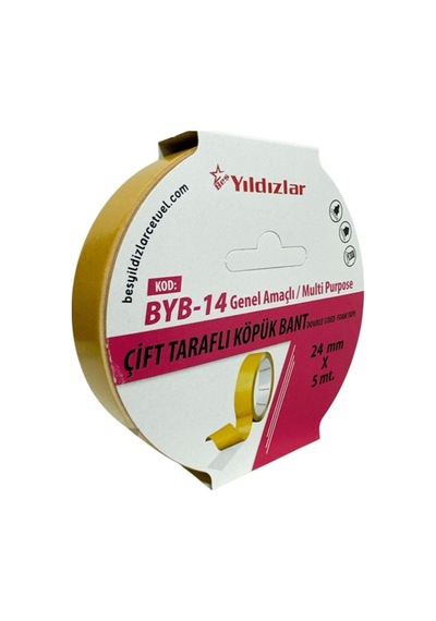 Yıldızlar Çift Taraflı Köpük Bant 24mmx5m - 4 Adet